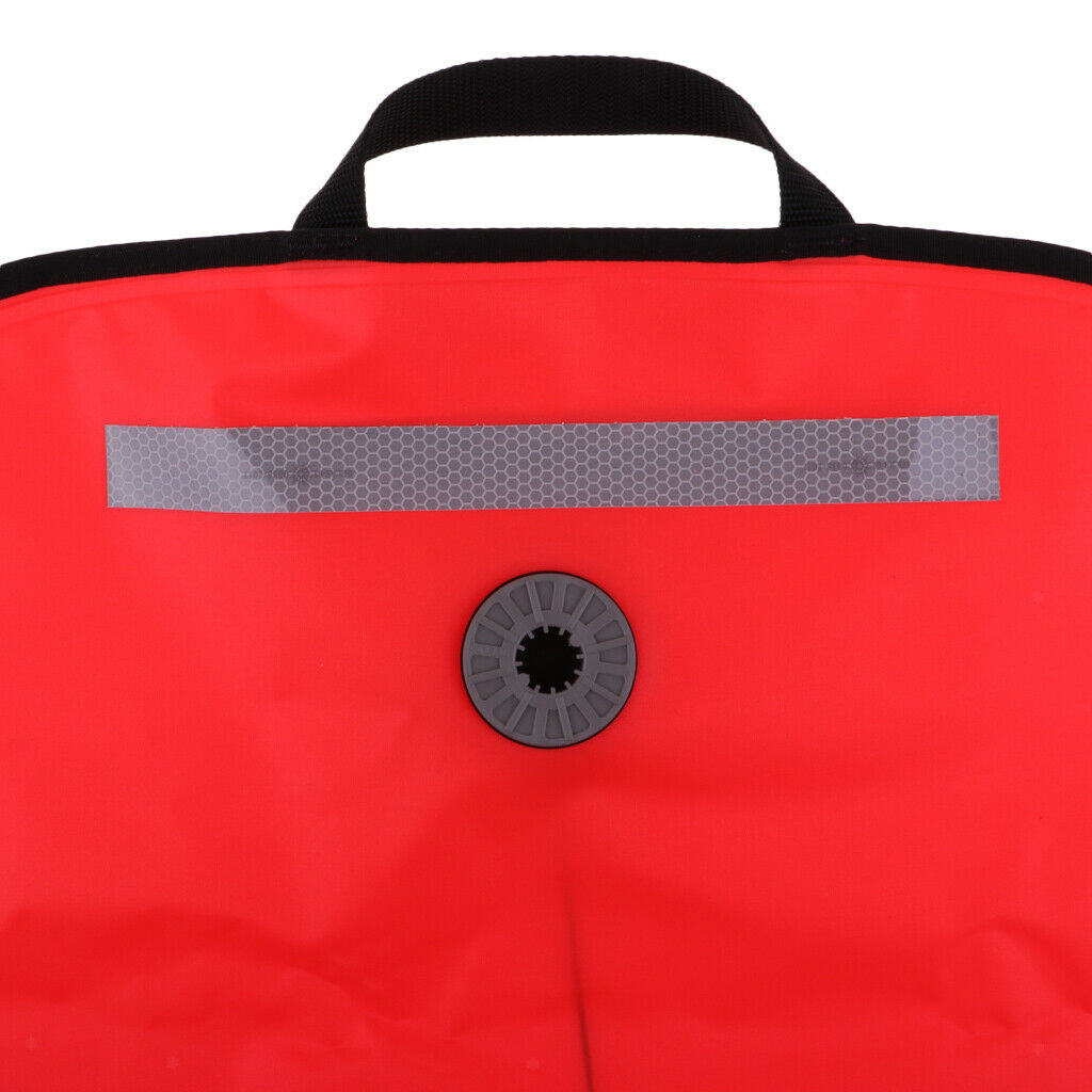 2 Red Tech Scuba Diving 50lbs Salvage Lift Bag & Dump Valve Diver Accessory
