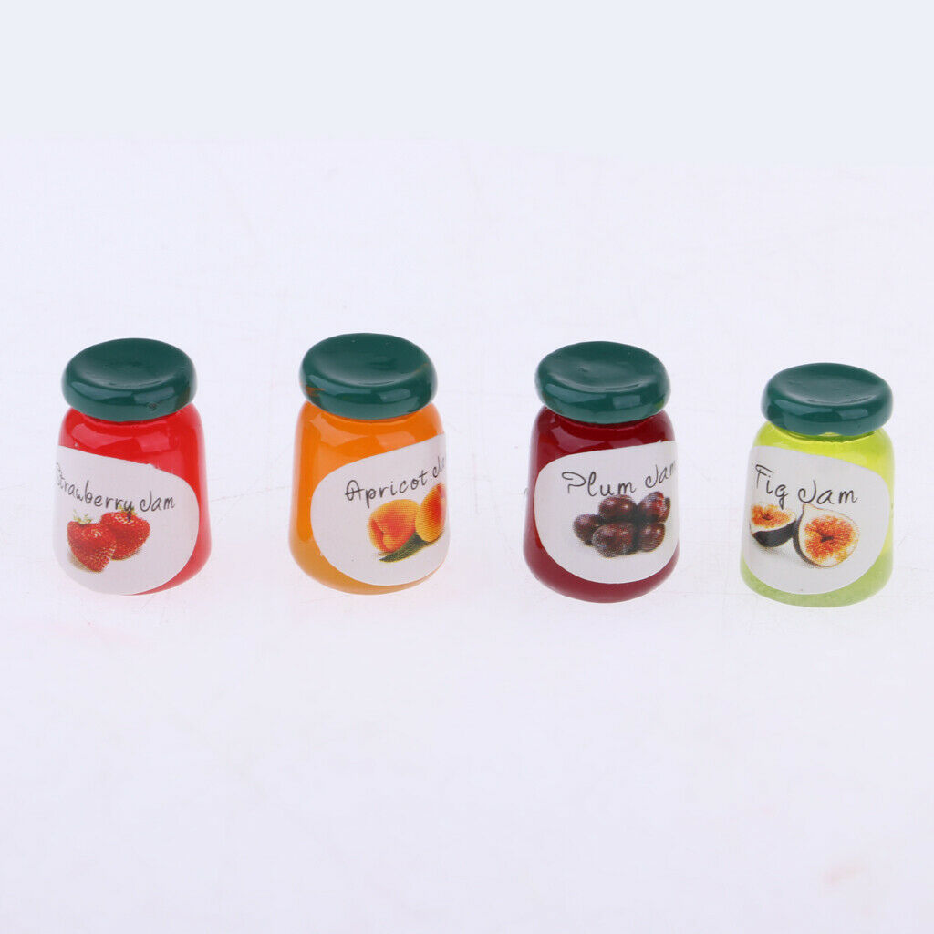 1/12 Scale Bread Maker Jam Bottle And Bread Cooking Set