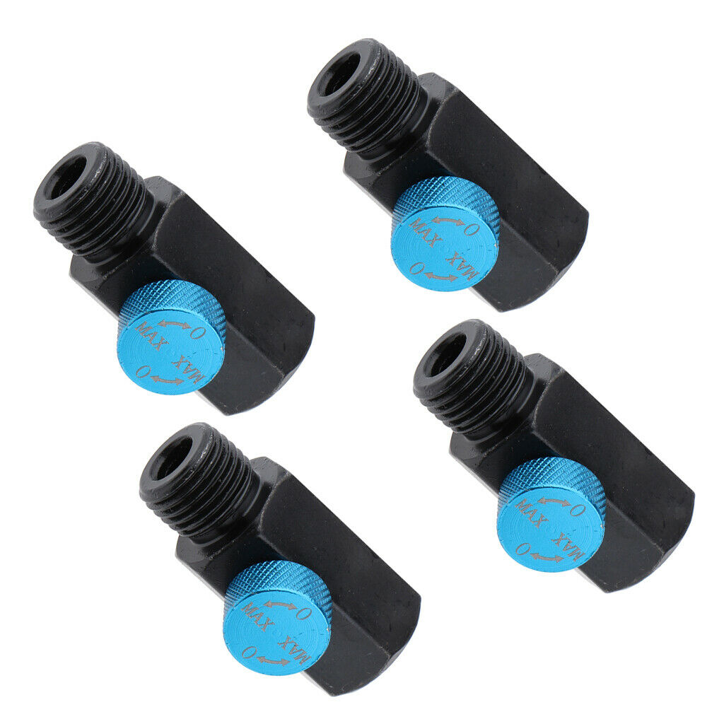 4 Pieces 1/4 NPT Inline Regulator Durable Steel Compressed Air Pressure Valve