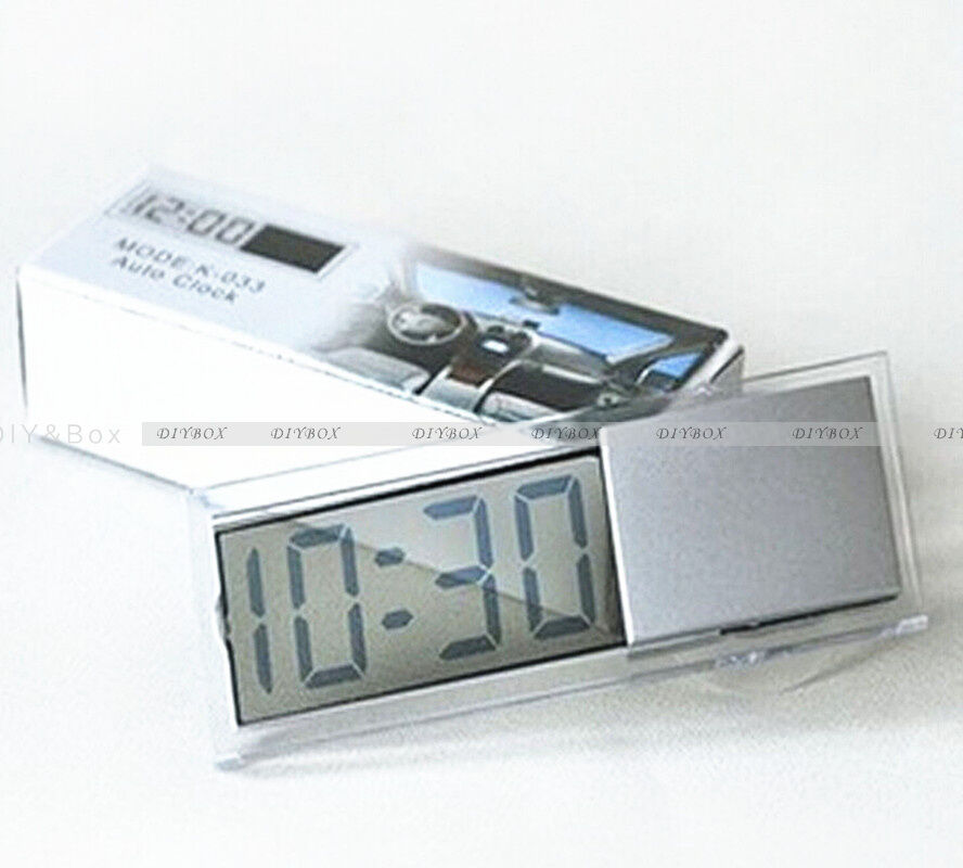Digital LCD Display Time Clock for Vehicle Car View Mirror Suction Cup