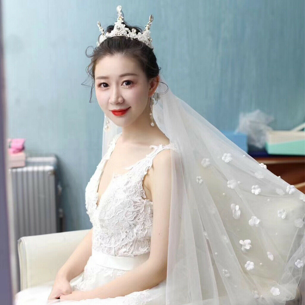 Baroque Bridal Wedding Queen Tiara Rhinestone Waterdrop Crown Jewelry