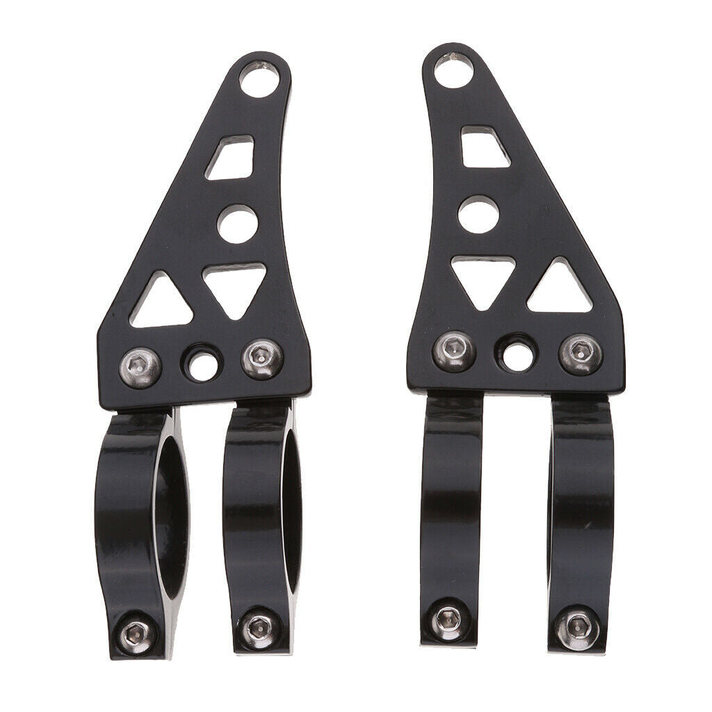 1 Pair of Universal Motorcycle Headlight Side Attachment Fork Ears Tube