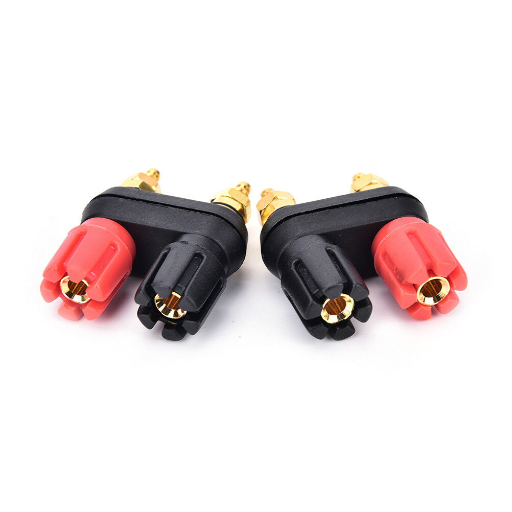 2pc banana plug binding post terminal connector socket dual female banana.l8