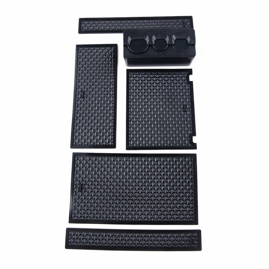 Center Console Armrest Storage Box Fit For GMC Sierra 1500 Black New as
