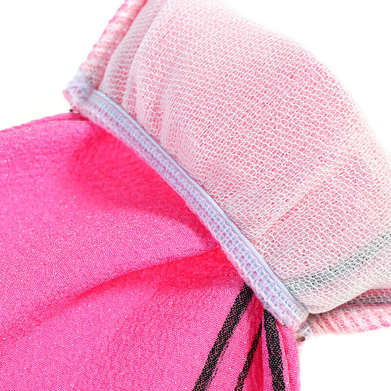 4pcs Double-Sided Towel Exfoliating Bath Washcloth Shower Bath Glove Cleanin Qx