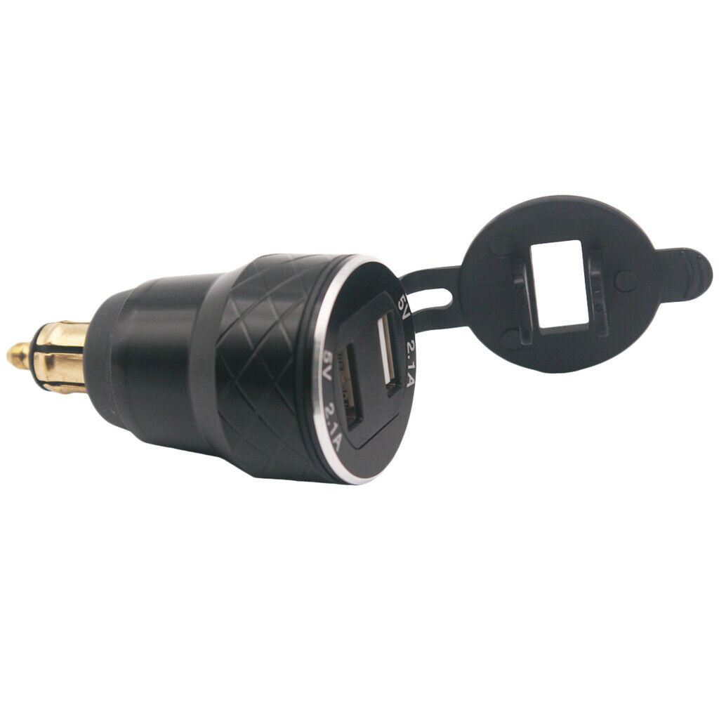 4.2A Alloy LED Motorcross ATV Hella to Dual USB Charger DIN Socket Voltmeter Kit