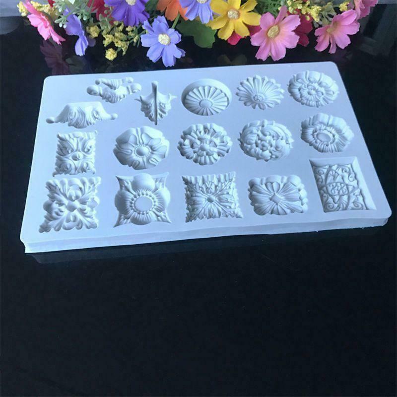 Baroque Fondant Mold Medallion Silicone Mold for DIY Baking Cake Cupcake Decor