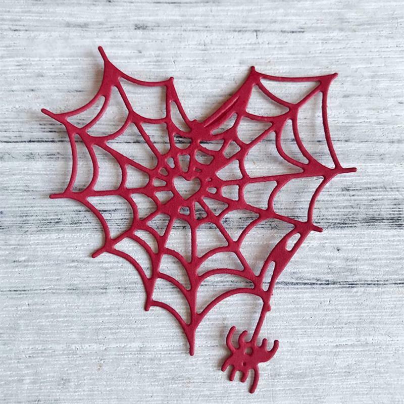 Halloween Heart Spiderweb Metal Cutting Dies Stencil DIY Scrapbooking Album Card