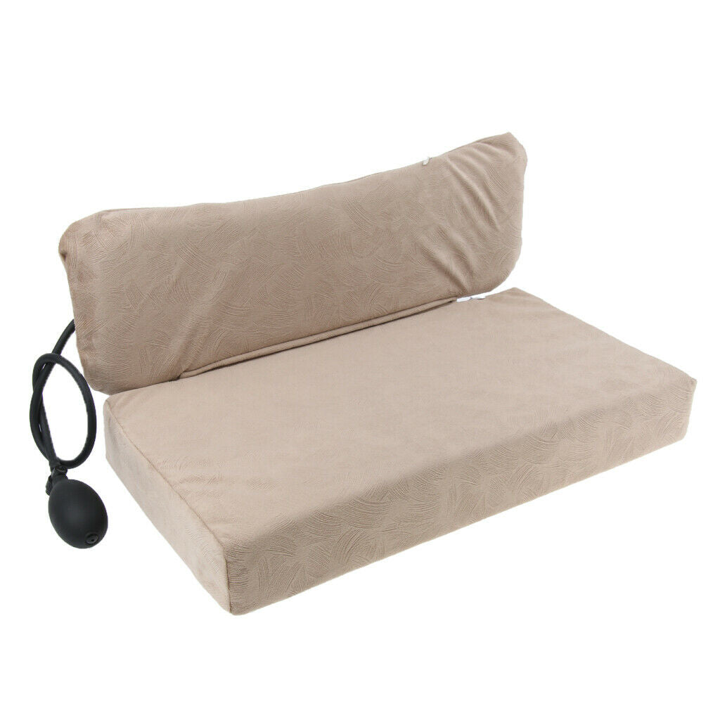 Sleeping Pillow Support Foam for Neck Pain Inflatable Back Pillow Coffee