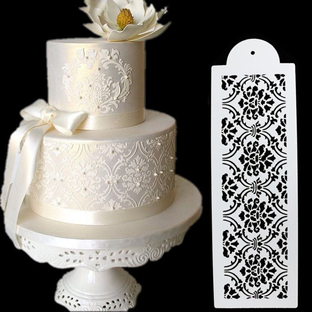 Plastic Cookie Cake Stencils Fondant Tool Decoration Cakes Weddings FlowersJ Tt