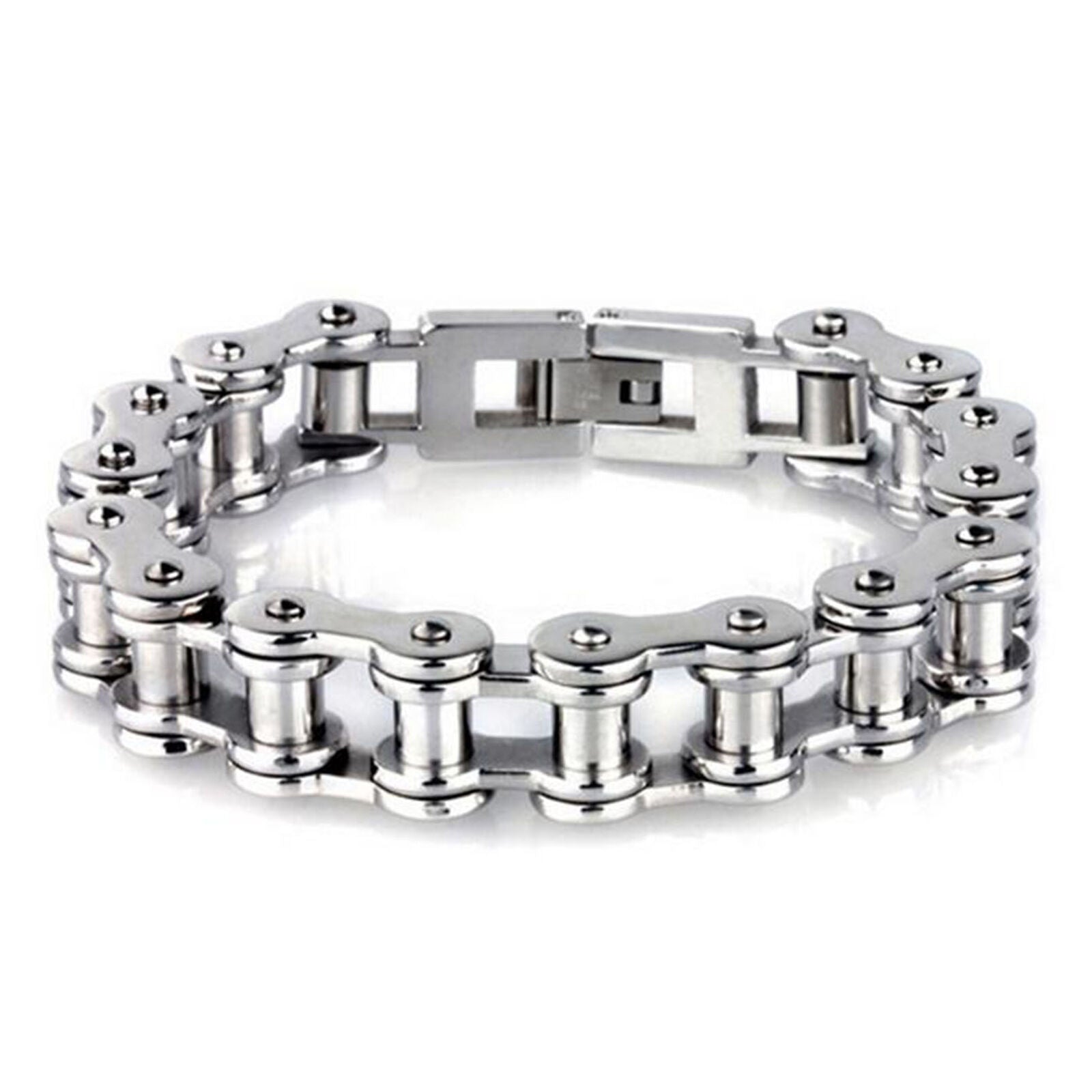 Heavy Duty Men Biker Motorcycle 316L Stainless Steel Chain Bracelet Bangle