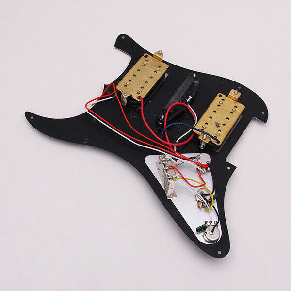 Black 11 Holes Loaded Prewired Pickguard Scratch Plate For Electric Guitars