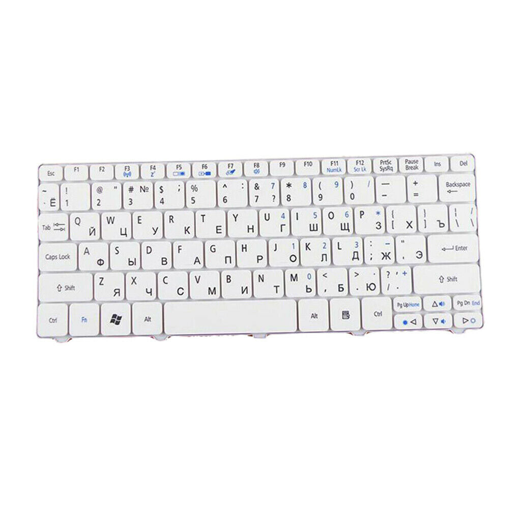 For Acer Aspire One D255 D255E D257 Laptop Russian Layout Keyboard White