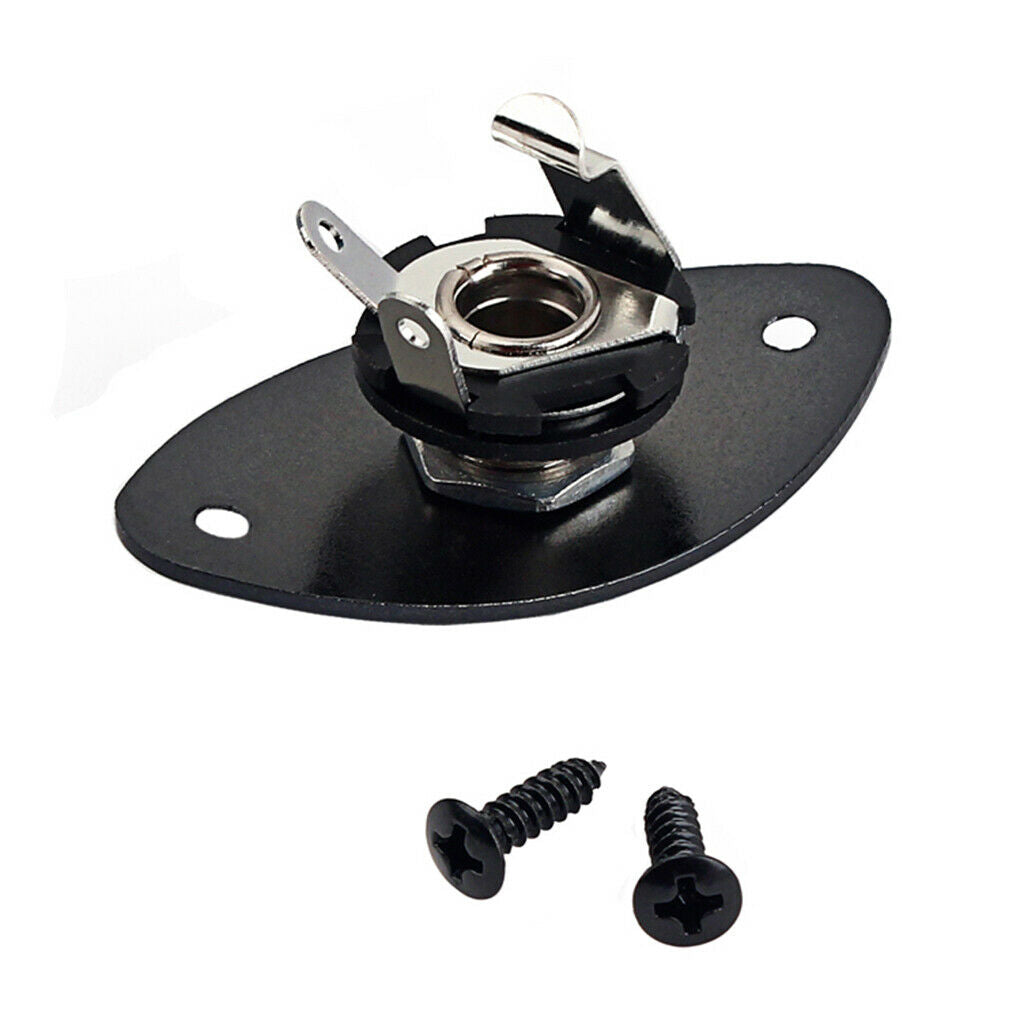 Oval Guitar Socket Plate For Electric Bass Cigar Box Spare Parts