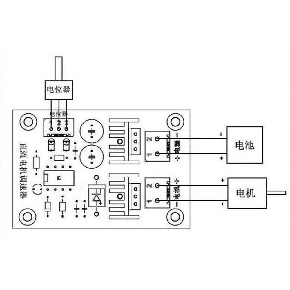 25kHz PWM DC Converter Motor Speed Controller Adjuster 12V 24V 36V 10A