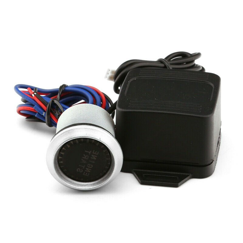 12V Car Engine Starter Keyless Entry Push Button Lgnition Switch Blue LED Light