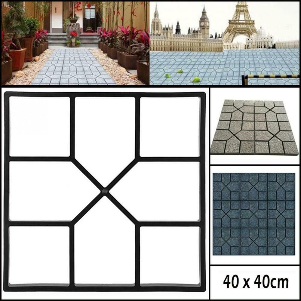 Garden Path Maker Mold DIY Paving Cement Brick Stone Road Concrete Mould @