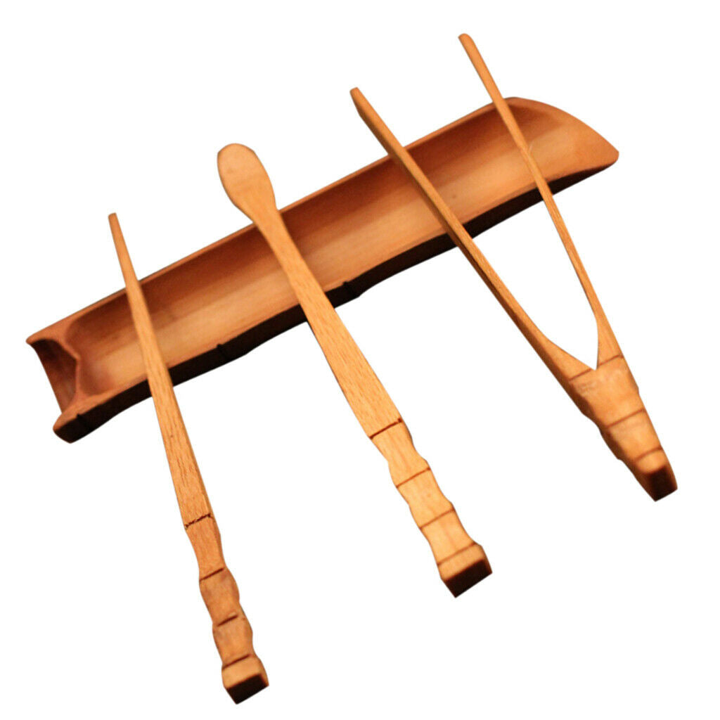 Bamboo Tea Utensil Tools Set Gongfu Tea Needle Chinese Tea Pincer Tea Clip