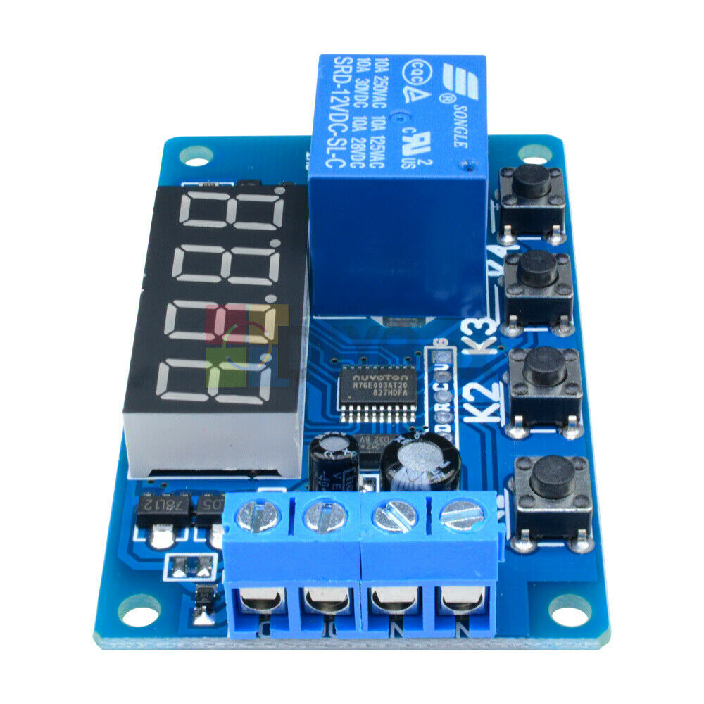 DC12V Digital Automation Delay Timer Control Switch LED Display Relay Module