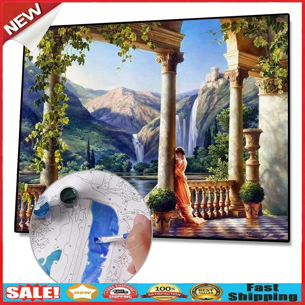 Painting By Numbers Kit DIY Manor Goddess Canvas Oil Art Picture Home Decor @