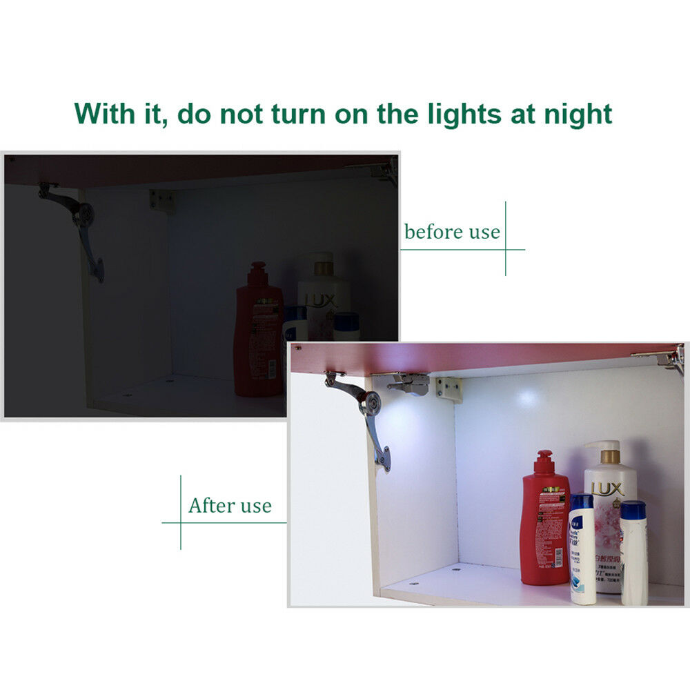 DIY Cool White Cabinet Hinge LED Light For Wardrobe Cupboard Home Kitchen Closet