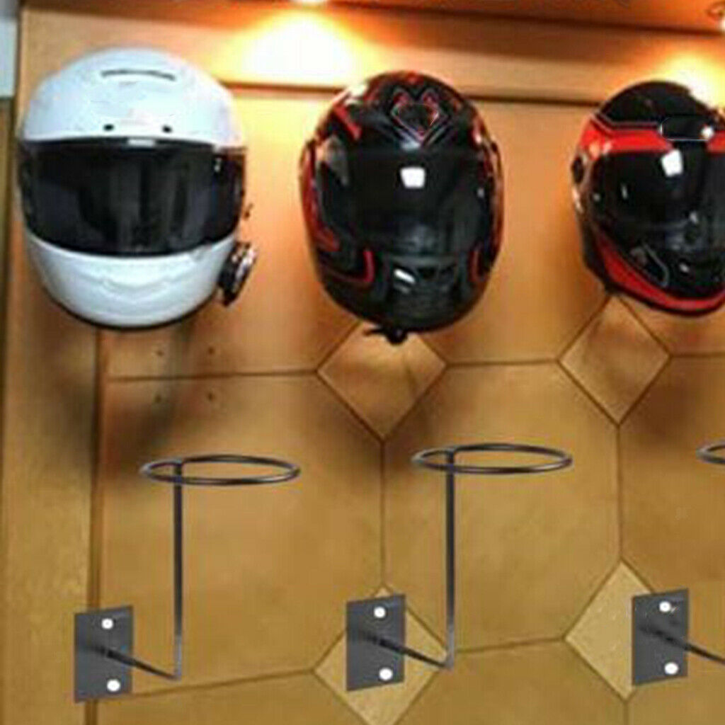 Set of 5 Motorcycle Motorbike Steel Helmet Hanger Jacket Hook Gifts Black