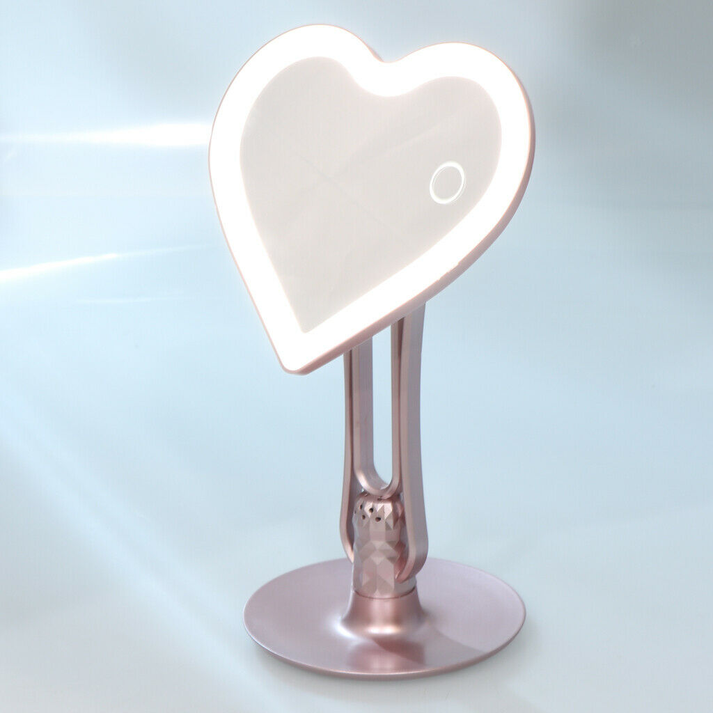Aromatherapy LED Light Makeup Mirror with Organizer Stand Holder Adjustable
