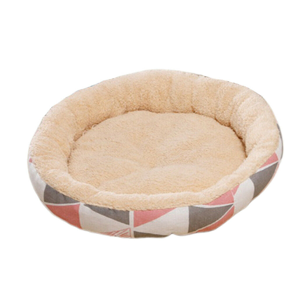 Dog Sleeping Bed Pet Round Cozy Comfortable Nest For Pet Dog Cat Pink-S
