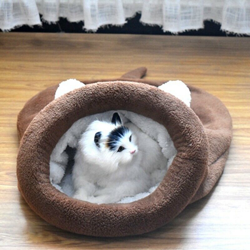 Winter Warm Velvet Pet Sleeping Bag Cat Comfortable Hideout Washable House New