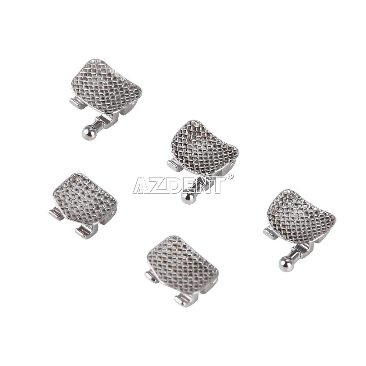 30 X Dental Orthodontic Brackets Braces Mini Edgewise 018 Hook 345 Metal AZDENT