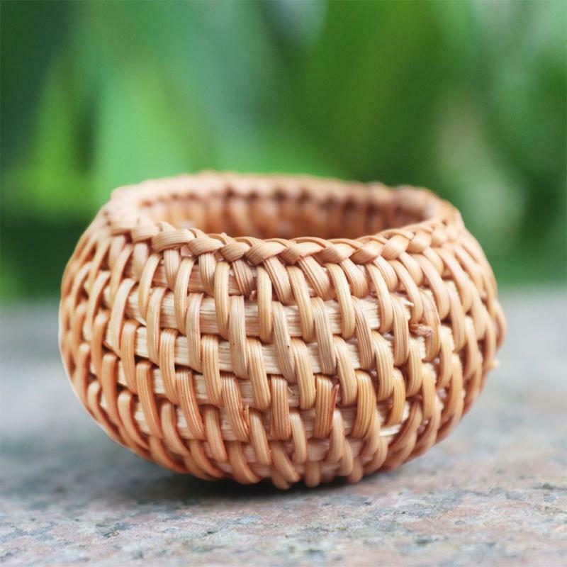 Woven Rattan Incense Stick Burner Holder Retro Handmade Censer Trays Decoration
