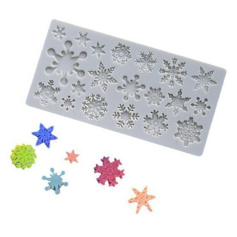 Christmas Snowflake Silicone Fondant Mold Cake Decorating Handmade Tools .l8