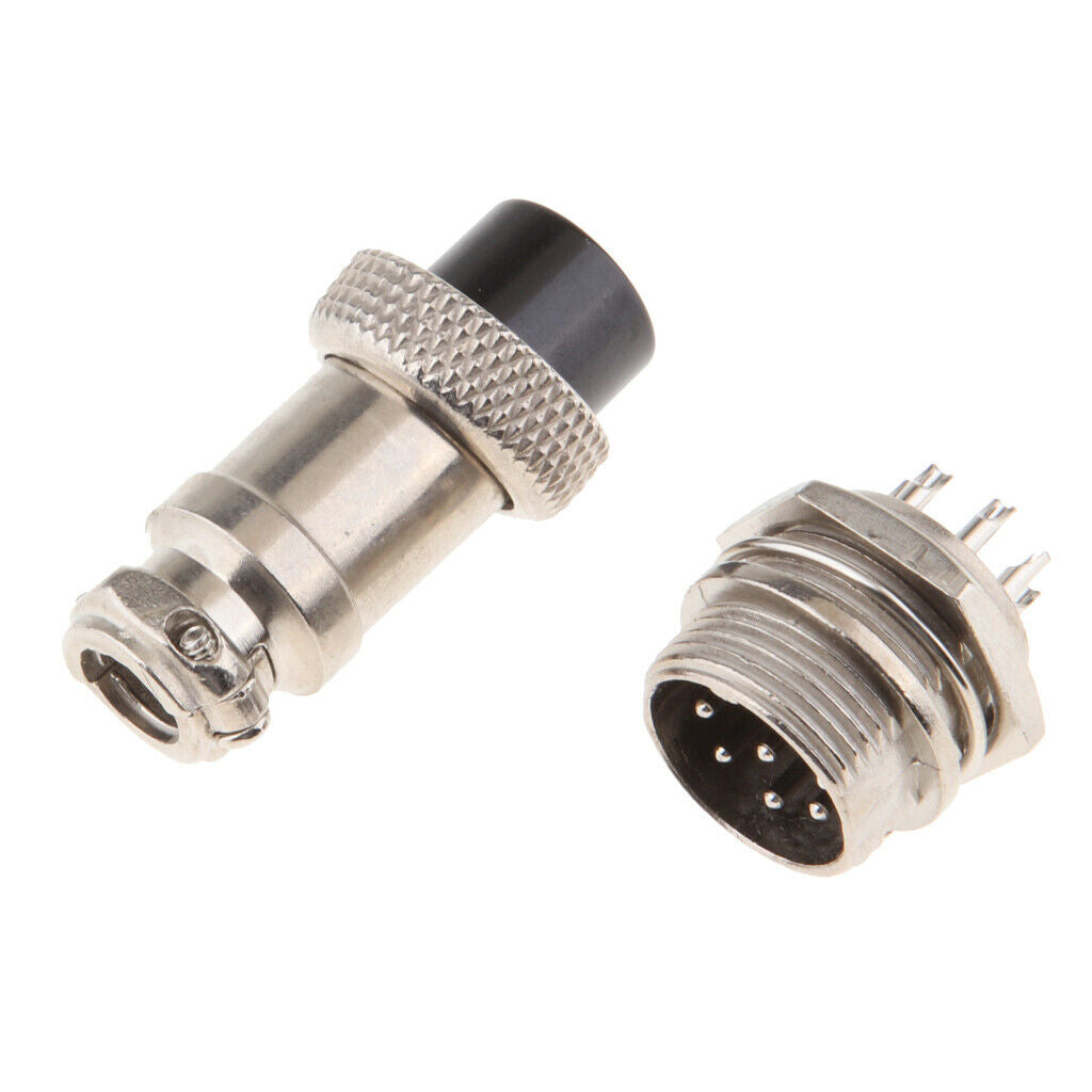 GX16 8Pins Aviation Pug Male & Female Panel Metal Connector Socket