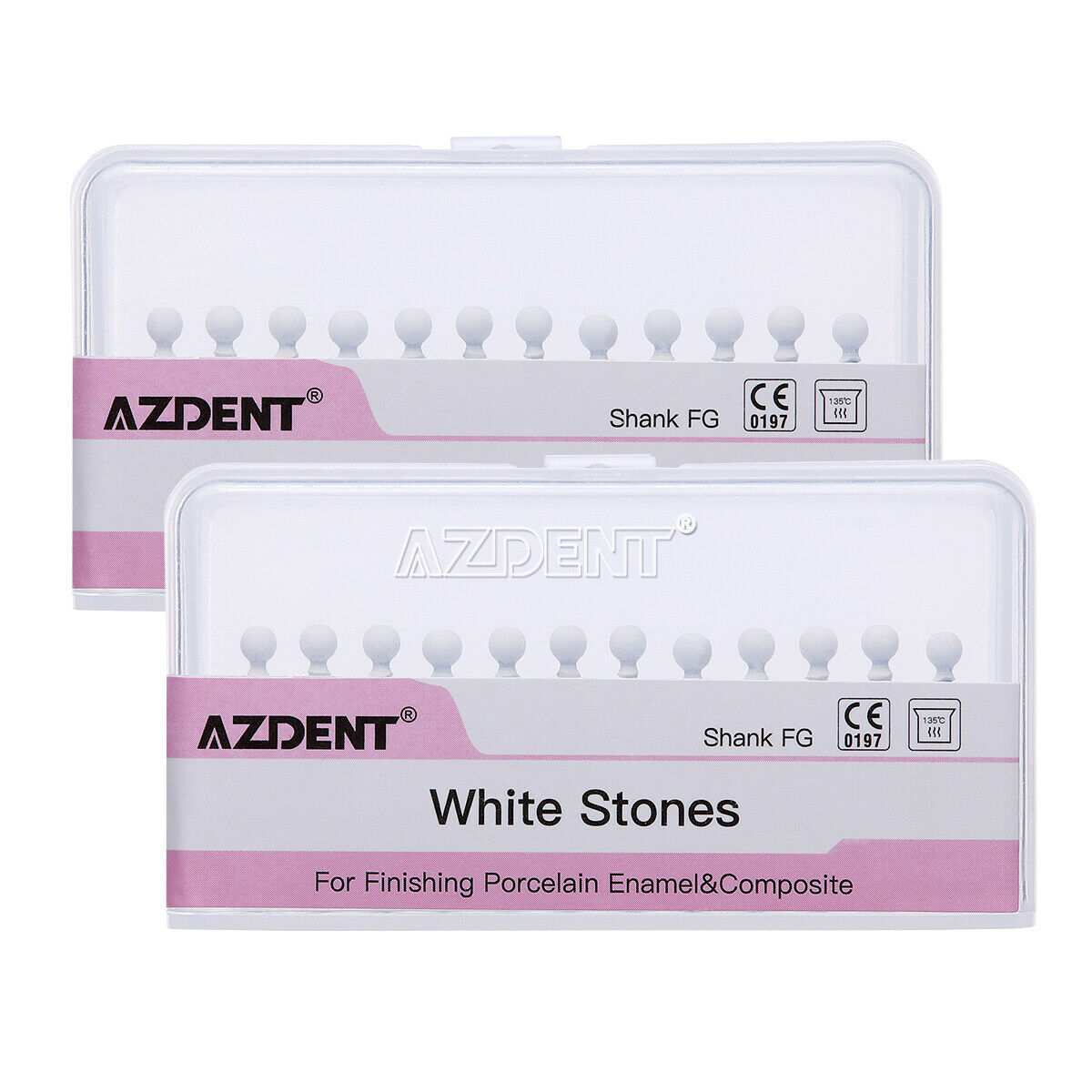 10 X Dental White Stone Mounted Polishing Burs FG Drill Arkansas Stone RD1