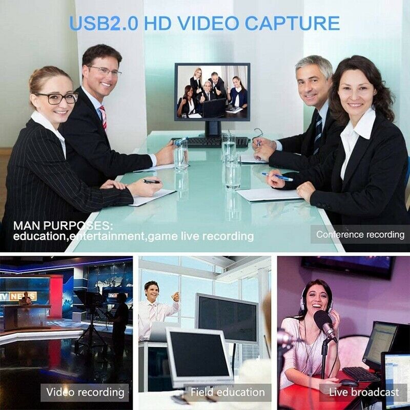 Portable USB 2.0 MI Game Capture Card 1080P Wideo Reliable Streaming Adapter fX7