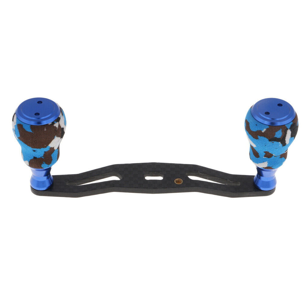 Carbon Fiber Fishing Reel Handle and Knob Baitcasting Reel Replacement Blue