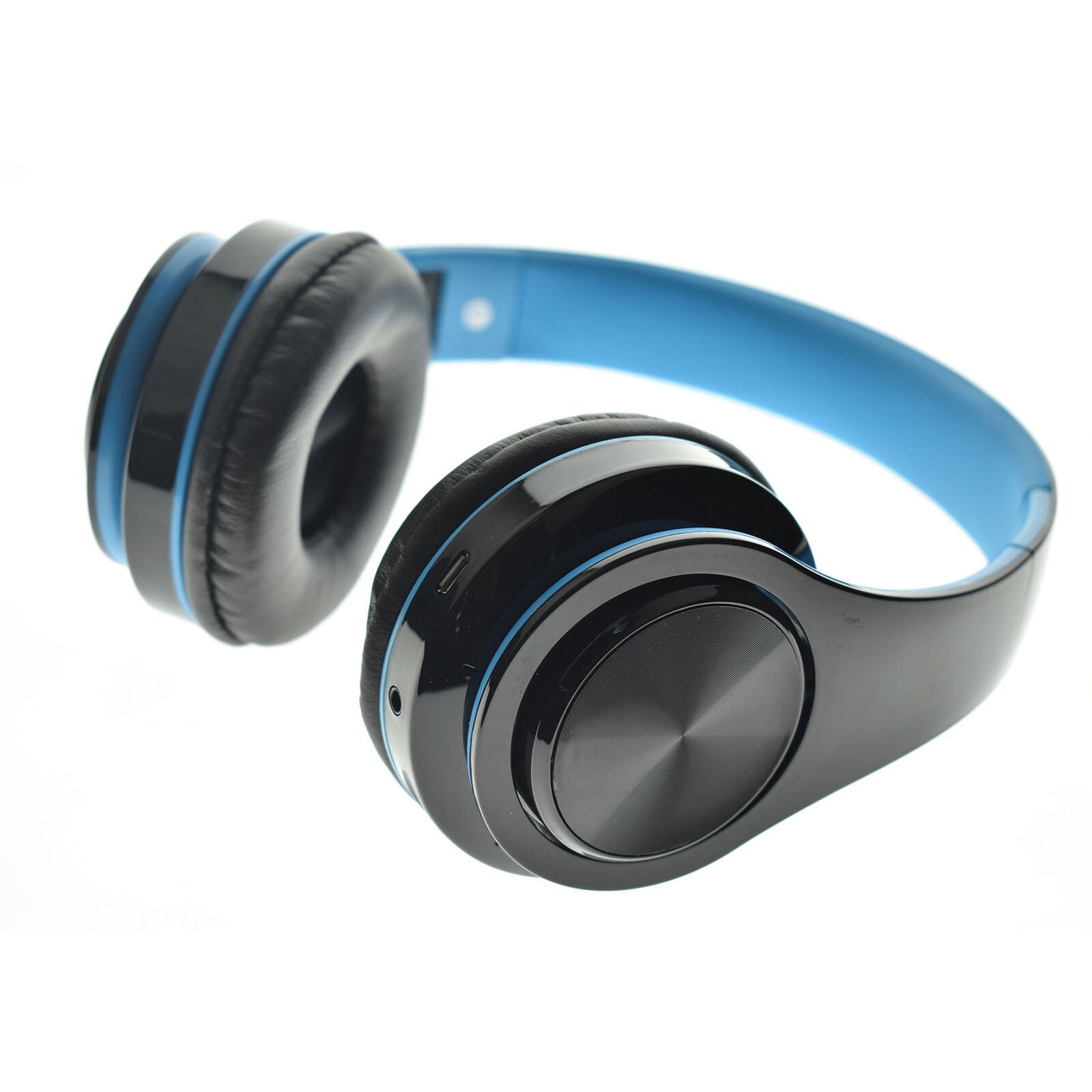 Blue Wireless Bluetooth Foldable Headphones Over Ear Hi-Fi Stereo Headset PC TV