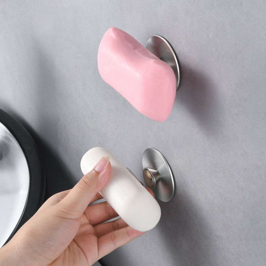 Bathroom Lavatory Magnetic Powerful Soap Dish Holder Hook Tool Soap Dish New