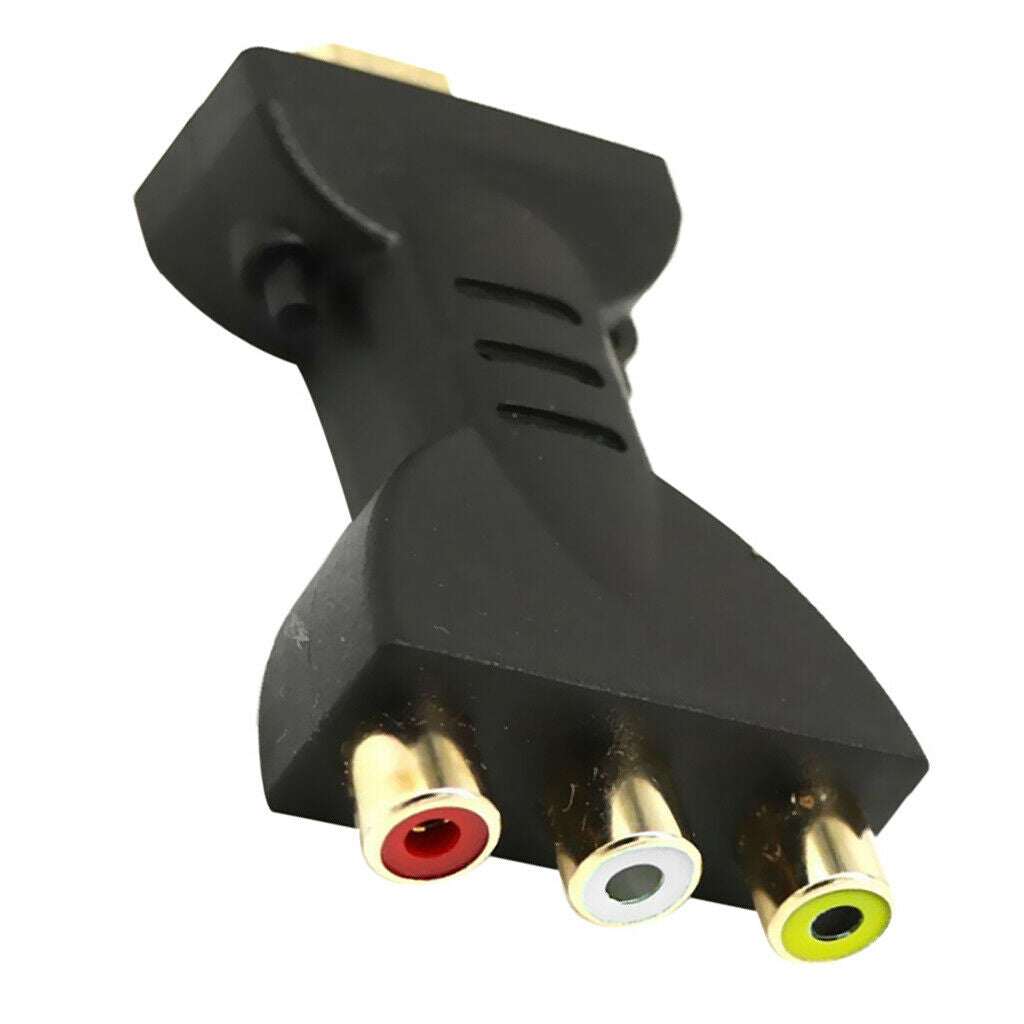 Male to 3 RCA AV Female Adapter Converter for Video Audio Cable Accs