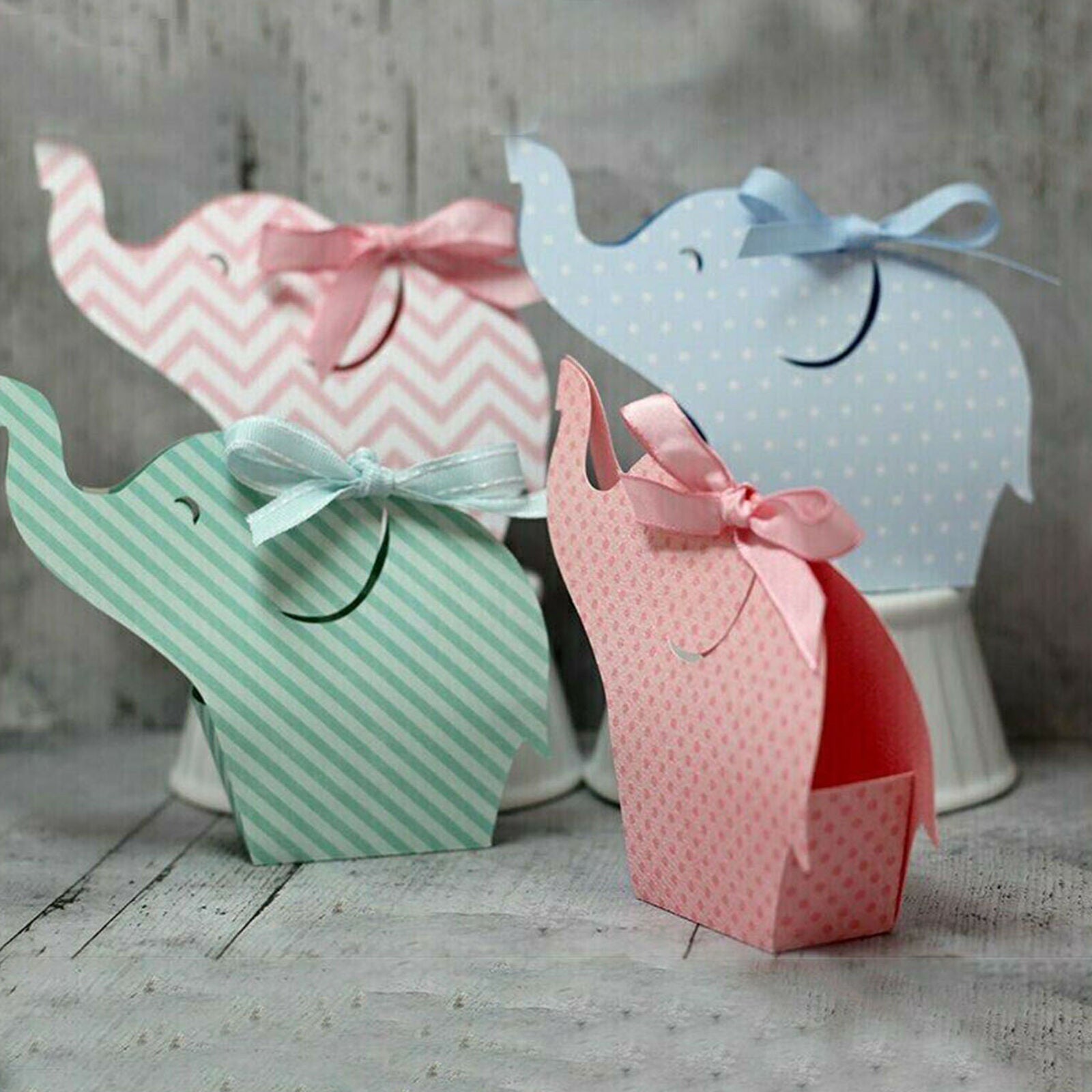 Punching Template Elephant Box for The Big Shot Elephant Greeting Card
