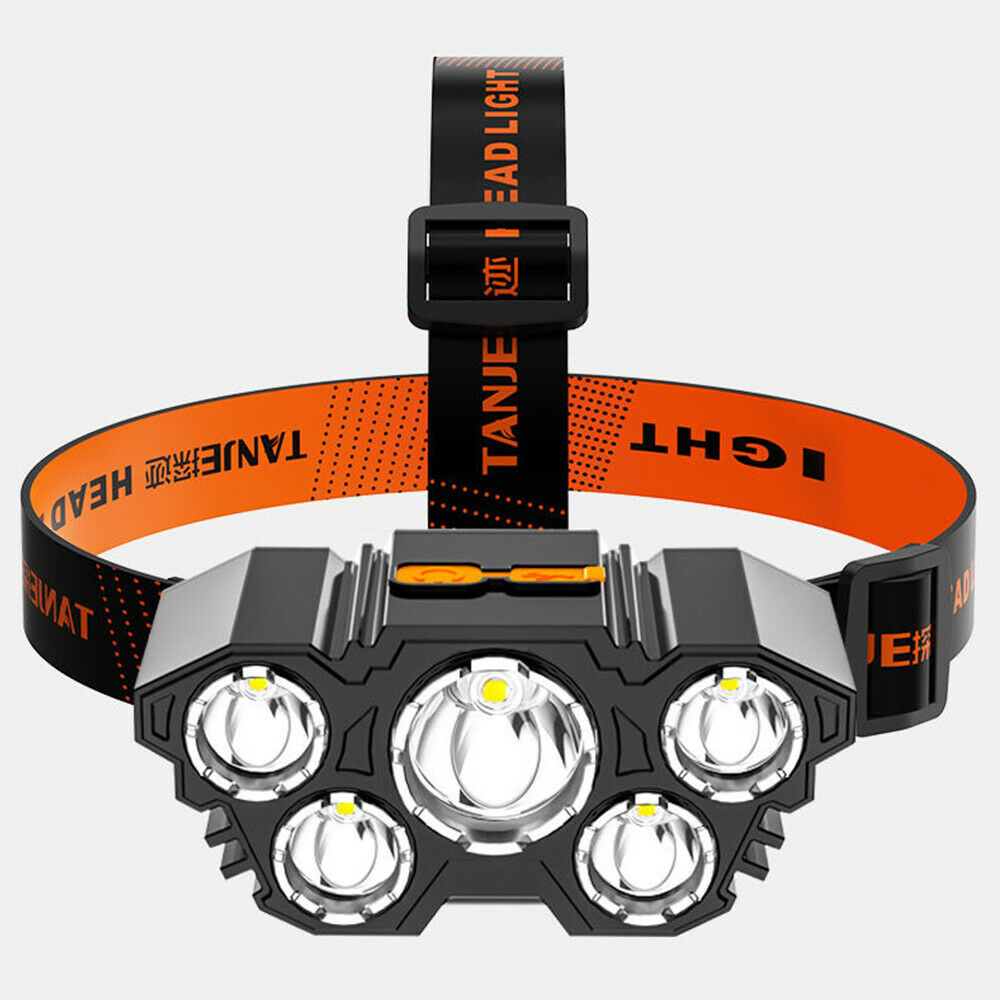 LED Head Torch Waterproof Headlight Headlamp Camping Lamp USB Rechargeable