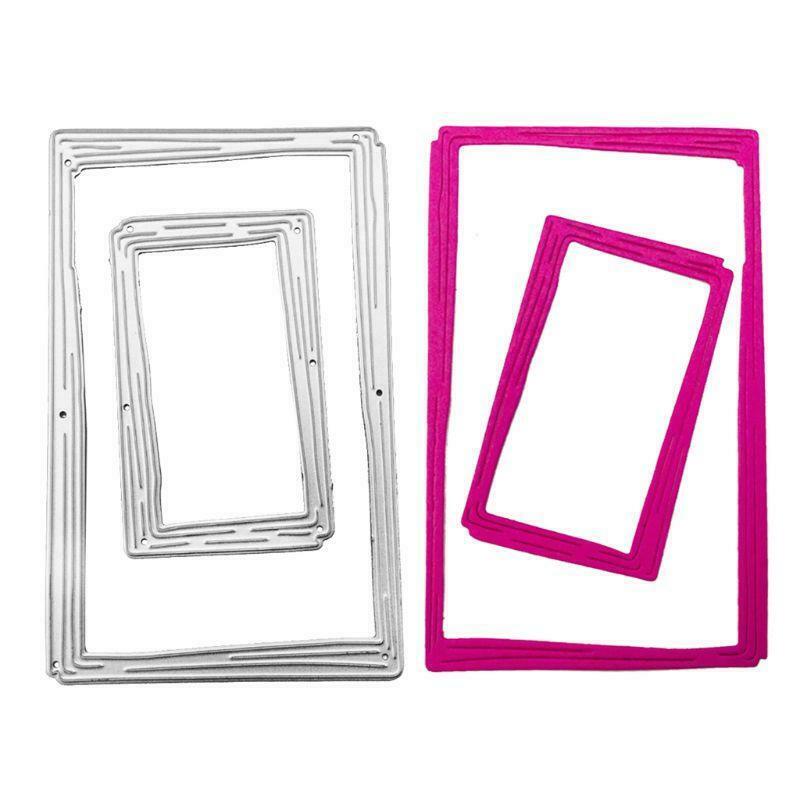 Rectangular Frame Metal Cutting Dies Stencil Scrapbooking DIY Album Stamp Paper