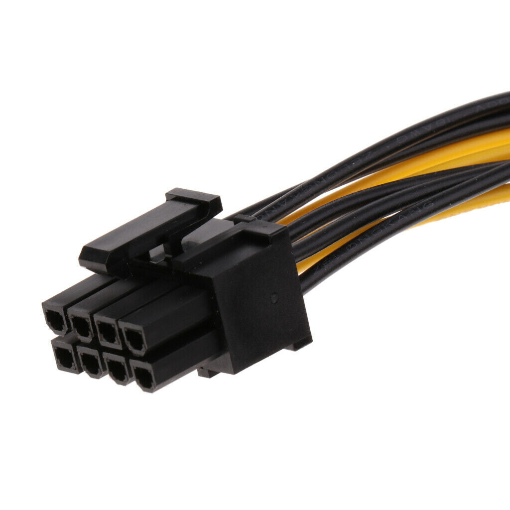 PCI-e Dual 4 Pin to 8 Pin Graphics Extention Adapter Power Cable Connector