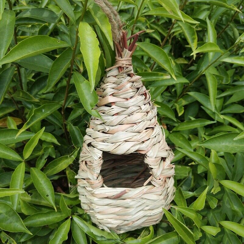 Natural grass of woven hanging Birdhouse nest birds house of st bird house E7YY6