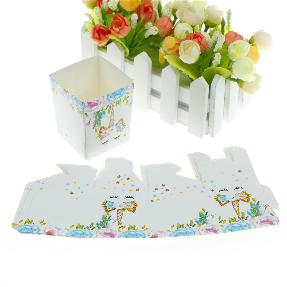 6pcs Popcorn Box Gift Candy Boxes for Kids Happy Birthday Party Deco.l8