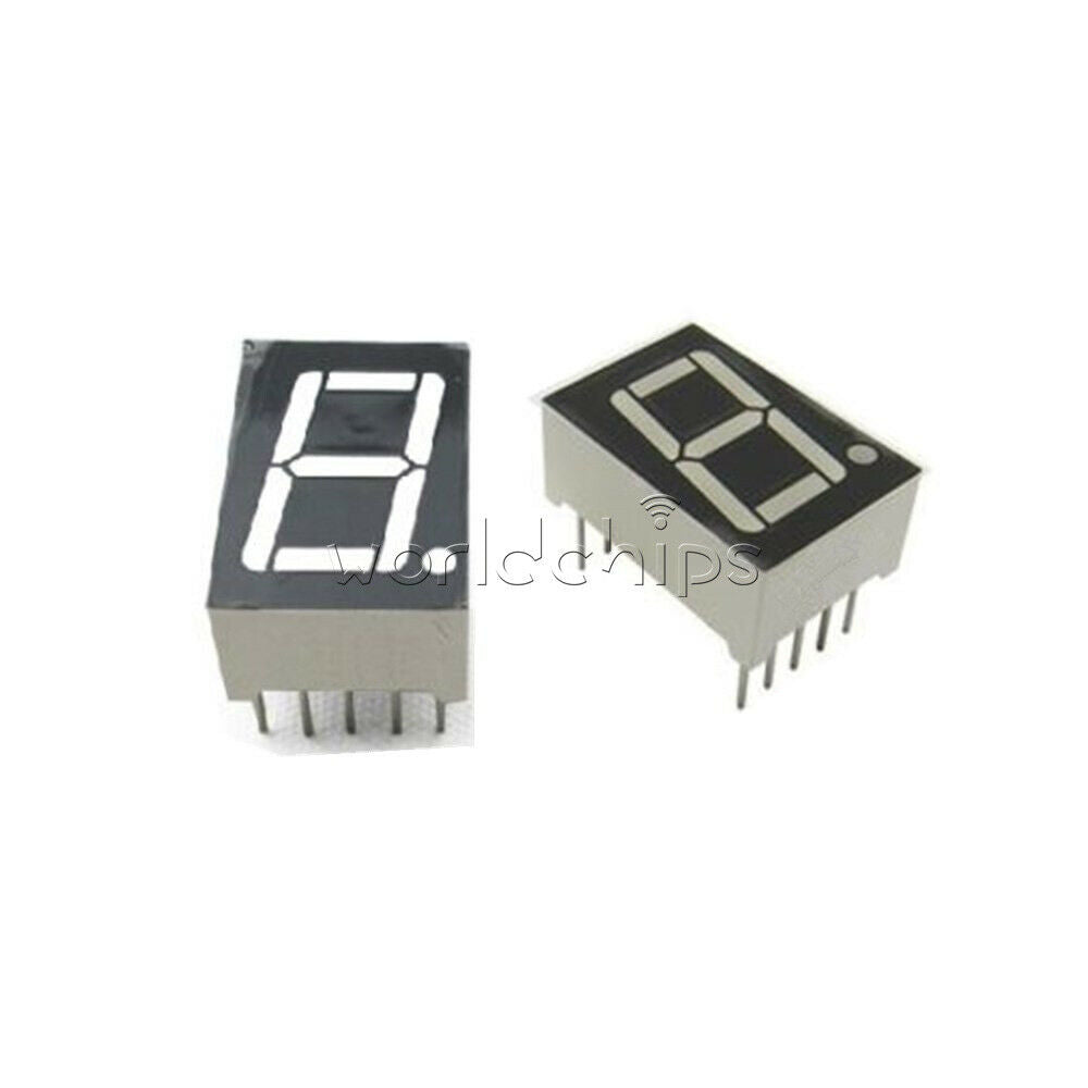 2PCS Digital Tube 0.56" 7-Segment 1-Digit Blue LED Display Common Anode