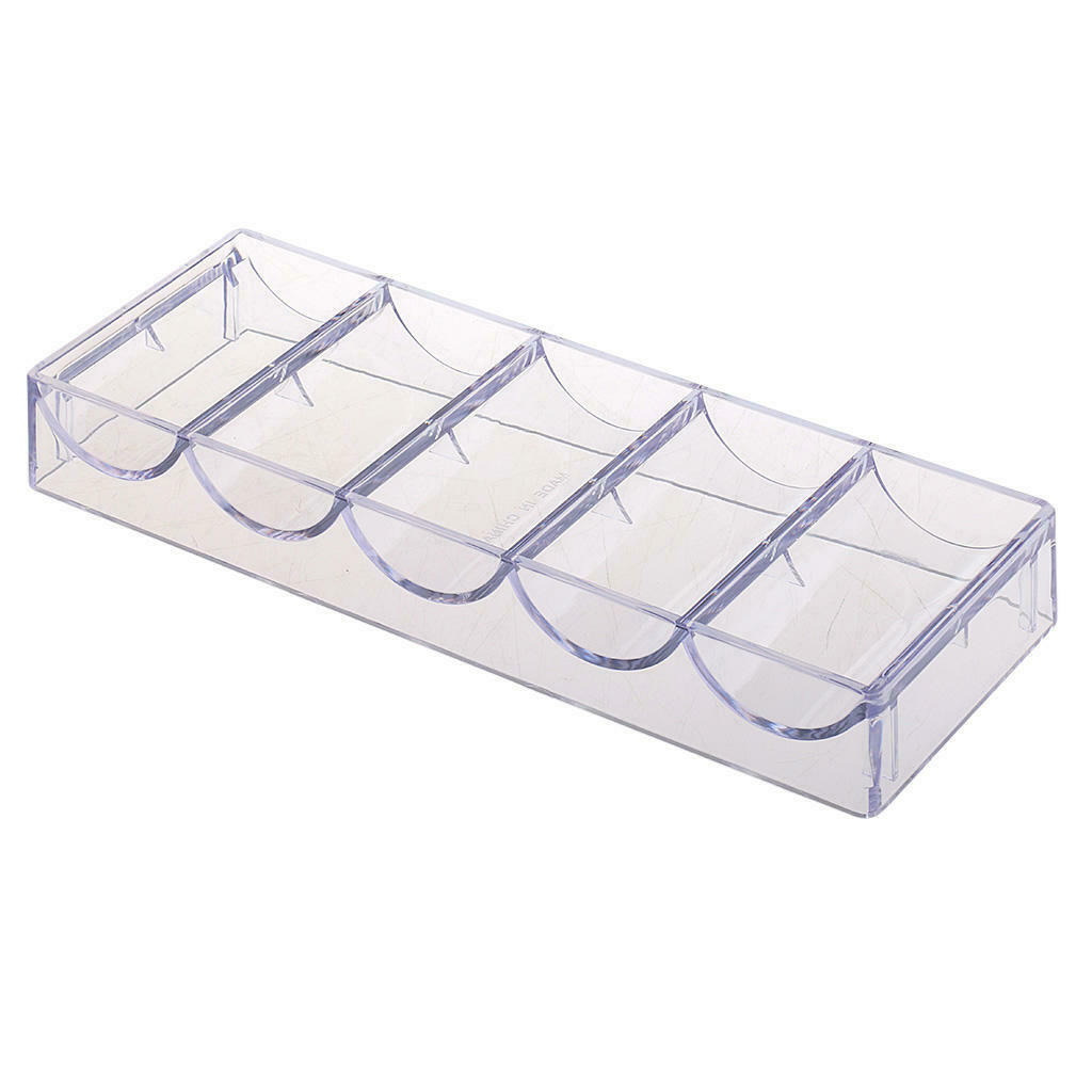 12X Poker Chip Tray Storage Case Container Stackable Professional Casino Accs
