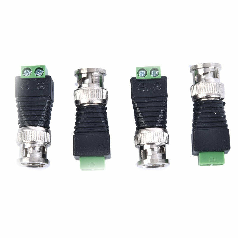 10Pcs/Set BNC Connectors for AHD CVI TVI CCTV Camera Coaxial/Cat5/Cat6 Cables FG