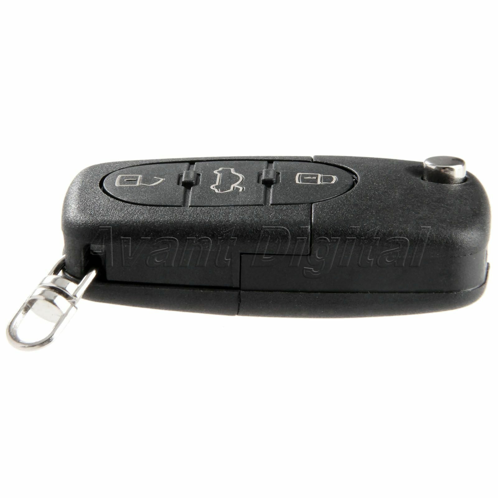 Black 3 Button Flip Remote Key Fob Blade Case Shell For  TT A2 A3 A4 A6 A8