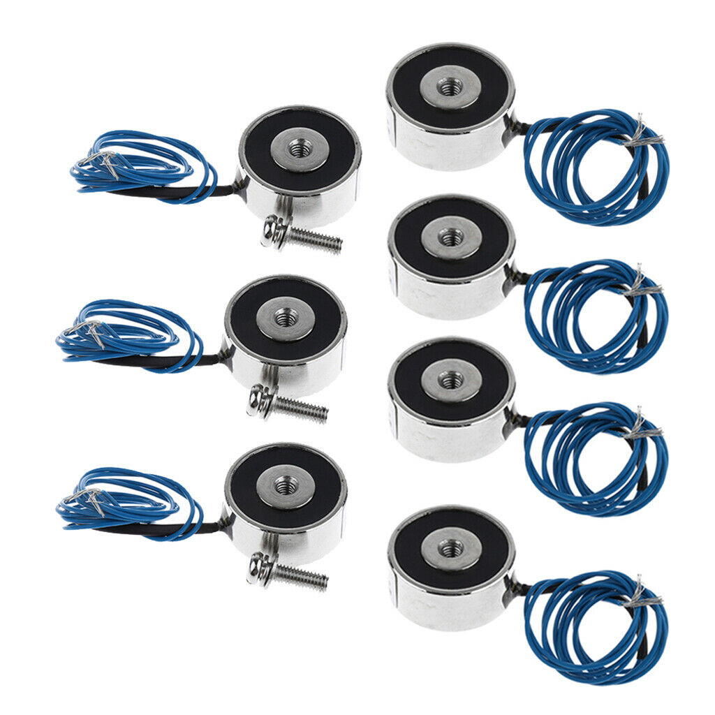 7x Electric Lift Magnet Electromagnet Holding Solenoid KK-25-11 5KG Parts